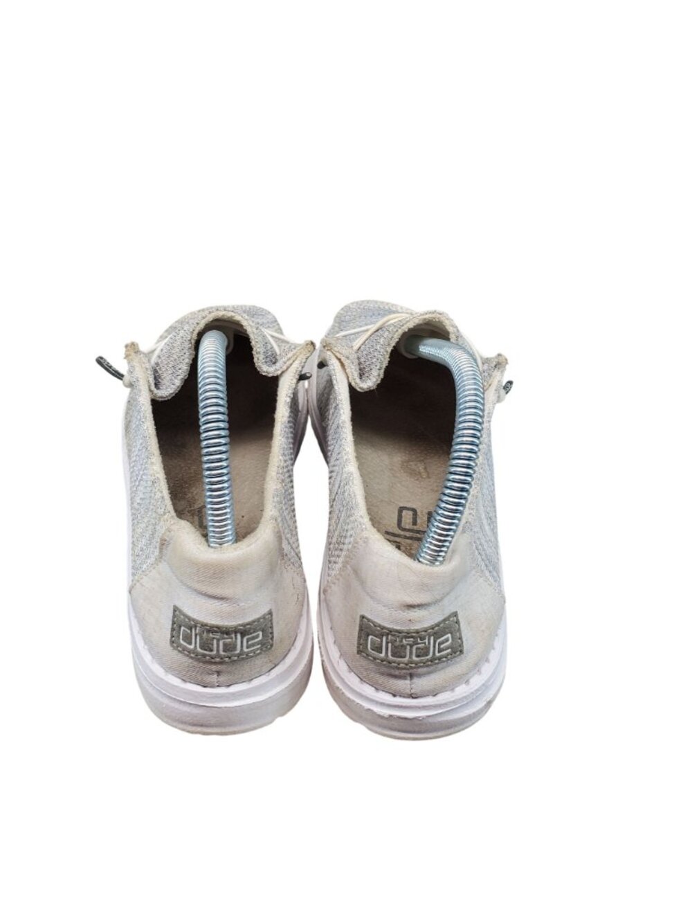 Hey Dude Shoes Womens Size 7 Glacier Gray Canvas Slip On Sneakers *Read* - Picture 5 of 10